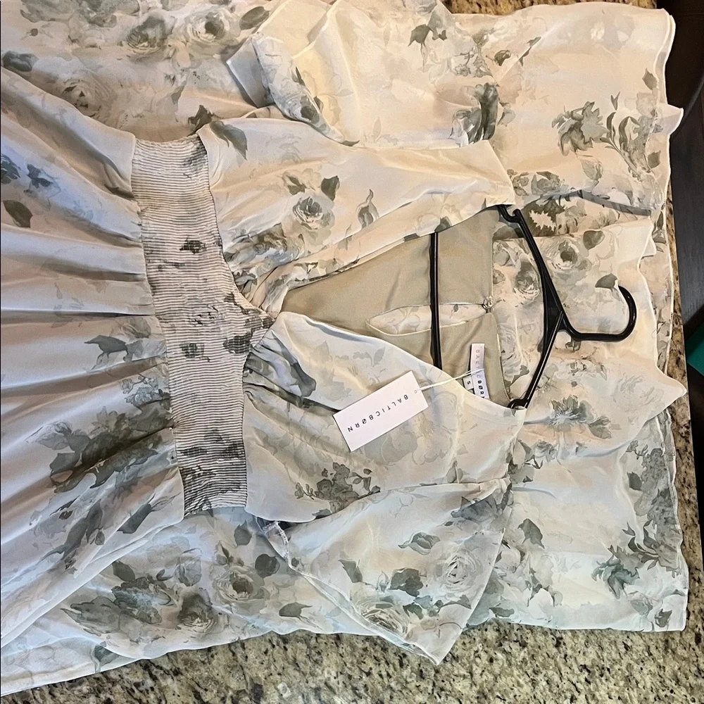 Baltic Born Sage Floral Maxi Dress with V-Neck - Picture 3 of 10